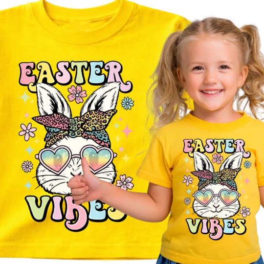 KOSZULKA DZIECIECA PREZENT DLA DZIECKA NA WIELKANOC KOLOROWY TSHIRT