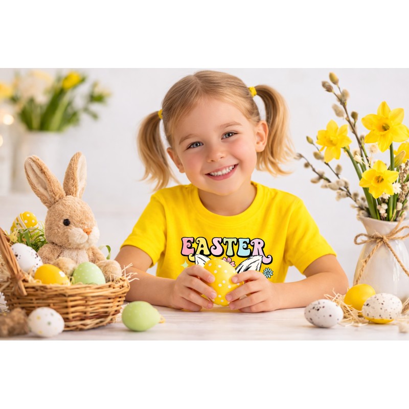 KOSZULKA DZIECIECA PREZENT DLA DZIECKA NA WIELKANOC KOLOROWY TSHIRT