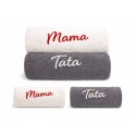 ZESTAW RĘCZNIKÓW PREZENT NA DZIEŃ MAMY I TATY KOMPLET 50x100cm