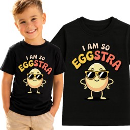 KOSZULKA DZIECIECA PREZENT DLA DZIECKA NA WIELKANOC CZARNY TSHIRT