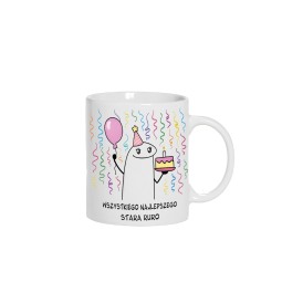 KUBEK CERAMICZNY BIAŁY 330 ML STARA RURA