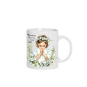 KUBEK CERAMICZNY BIAŁY 330 ML PIERWSZA KOMUNIA DZIEWCZYNKA 2