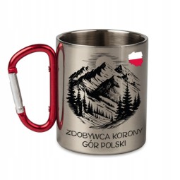 KUBEK METALOWY SREBRNY ZDOBYWCA KORONY GÓR POLSKI