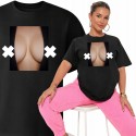 KOSZULKA OVERSIZE CZARNA TSHIRT BAWEŁNIANY STYL STREETWEAR TREND