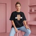 KOSZULKA OVERSIZE CZARNA TSHIRT BAWEŁNIANY STYL STREETWEAR TREND