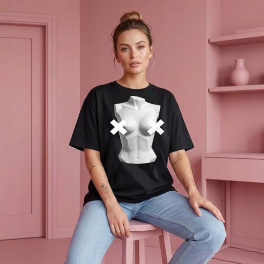 KOSZULKA OVERSIZE CZARNA TSHIRT BAWEŁNIANY STYL STREETWEAR TREND