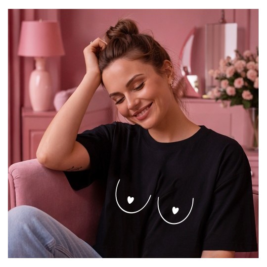 KOSZULKA OVERSIZE CZARNA TSHIRT BAWEŁNIANY STYL STREETWEAR TREND