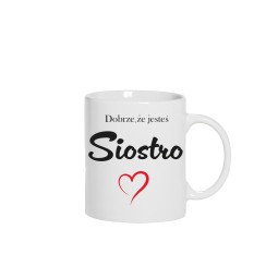KUBEK CERAMICZNY BIAŁY 330 ML DLA SIOSTRY