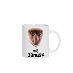 KUBEK CERAMICZNY BIAŁY 330 ML JANUSZ