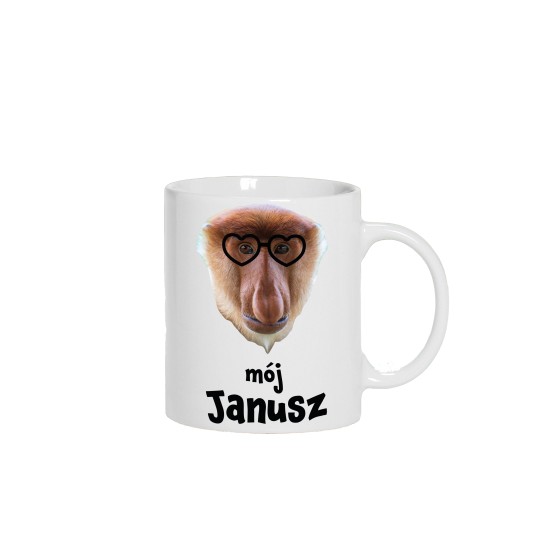 KUBEK CERAMICZNY BIAŁY 330 ML JANUSZ
