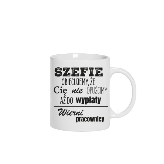 KUBEK CERAMICZNY BIAŁY 330 ML SZEF
