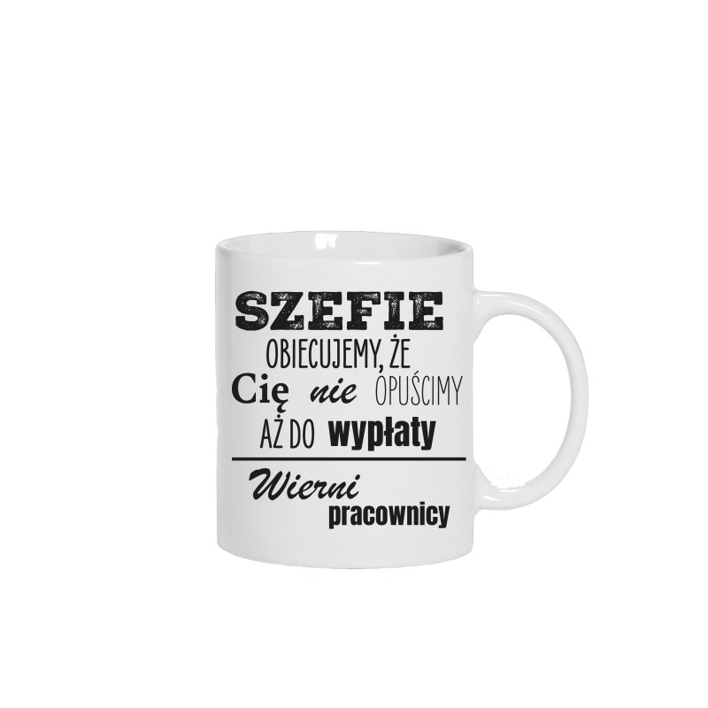 KUBEK CERAMICZNY BIAŁY 330 ML SZEF
