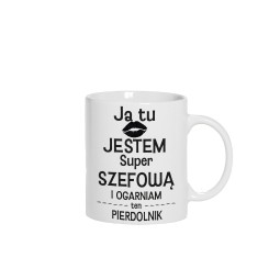 KUBEK CERAMICZNY BIAŁY 330 ML SZEFOWA