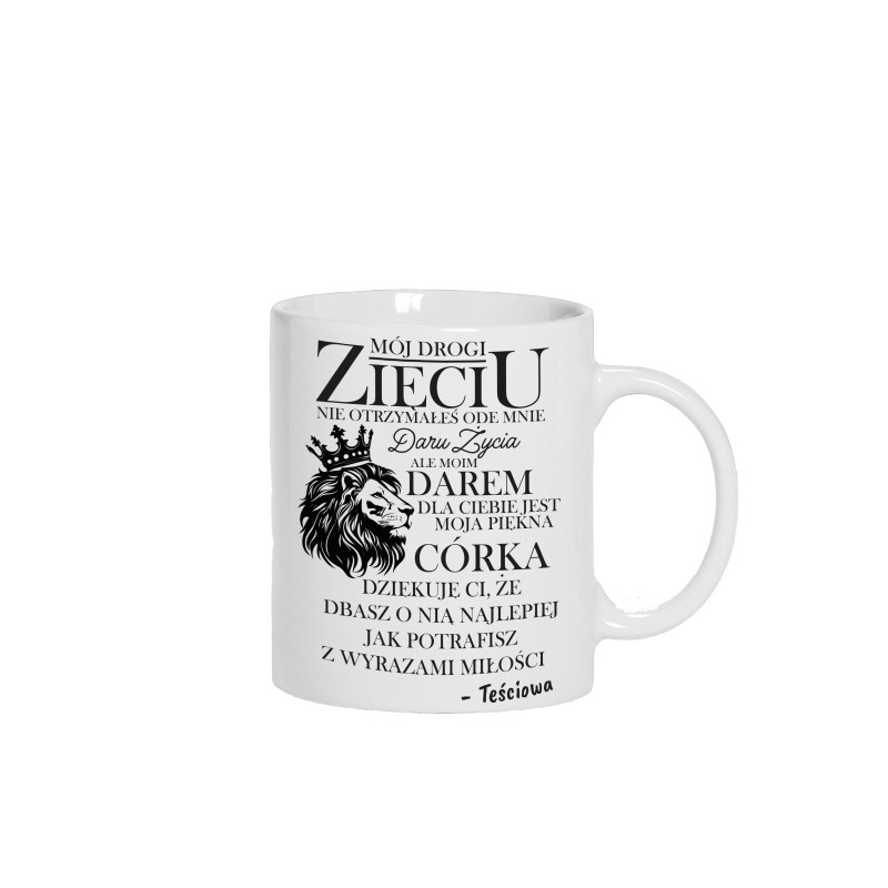 KUBEK CERAMICZNY BIAŁY 330 ML ZIĘĆ