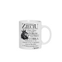 KUBEK CERAMICZNY BIAŁY 330 ML ZIĘĆ