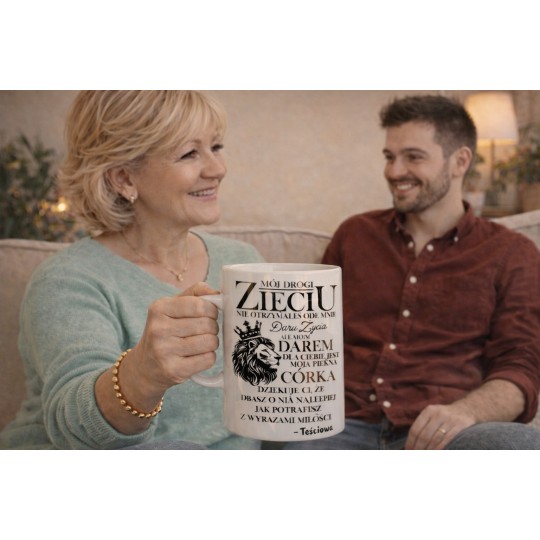 KUBEK CERAMICZNY BIAŁY 330 ML ZIĘĆ