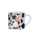 KUBEK CERAMICZNY BIAŁY 150 ML DLA DZIECKA - KRÓWKA