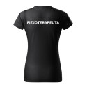 KOSZULKA DAMSKA Z NADRUKIEM FIZJOTERAPEUTA CZARNA