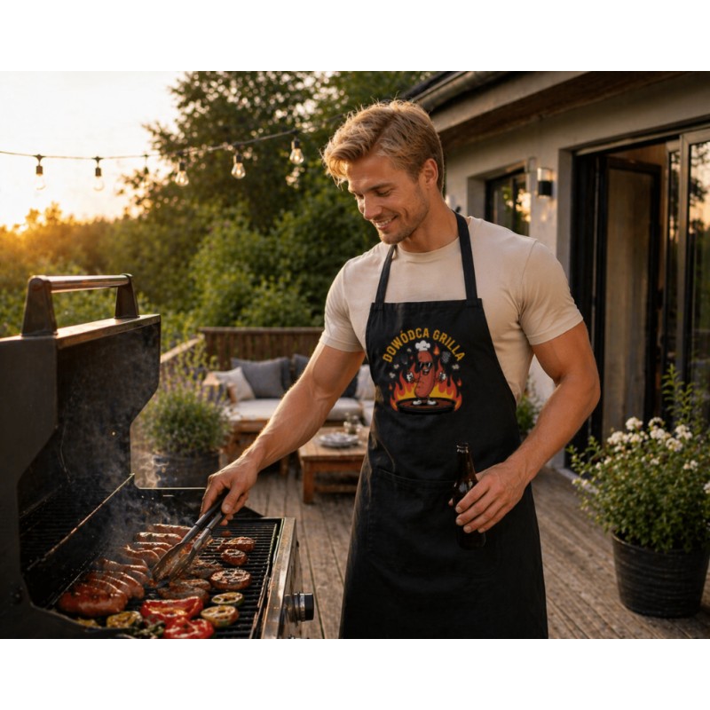FARTUCH DŁUGI MĘSKI DOWÓDCA GRILLA