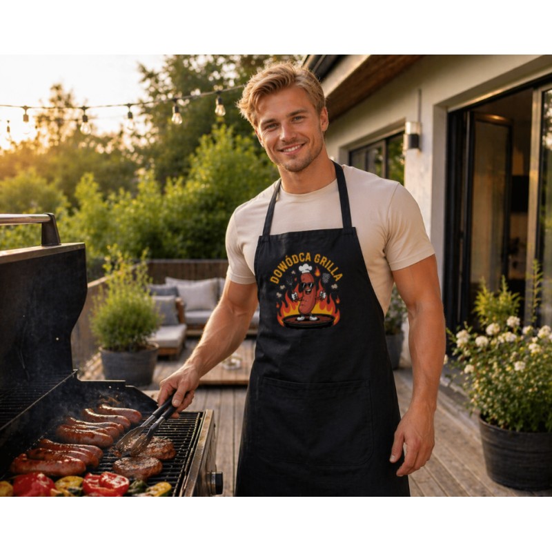 FARTUCH DŁUGI MĘSKI DOWÓDCA GRILLA