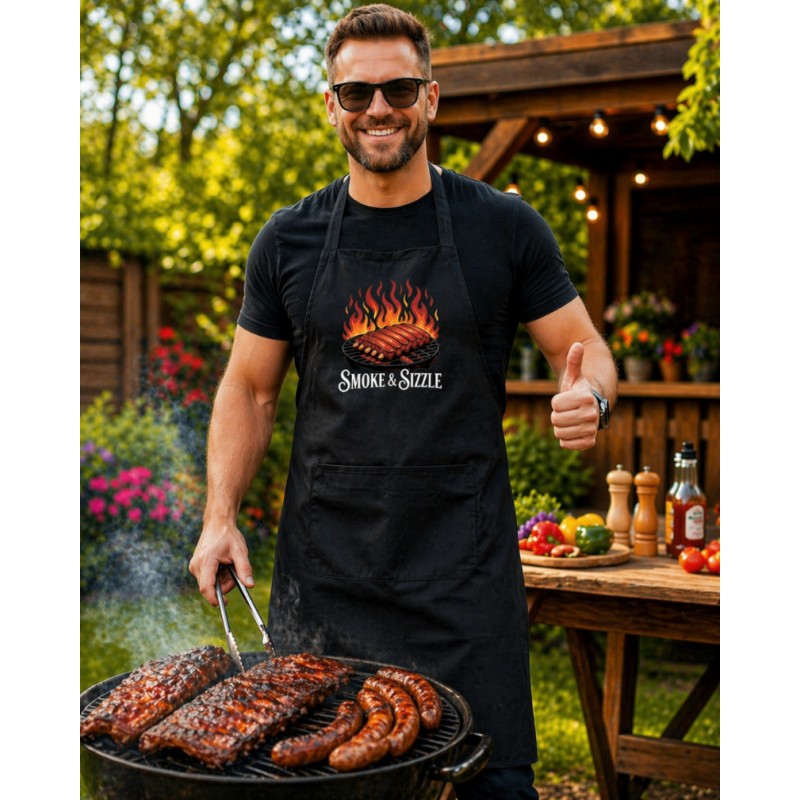 FARTUCH DŁUGI MĘSKI SMOKE & SIZZLE