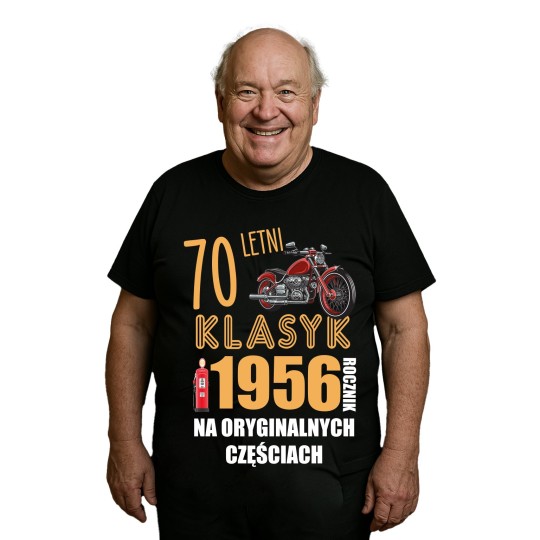KOSZULKA MĘSKA 70 URODZINY Z HUMOREM
