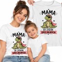 KOSZULKA DLA MAMY MAMA DO ZADAŃ SPECJALNYCH Z DINOZAUREM NA PREZENT DZIEŃ MATKI