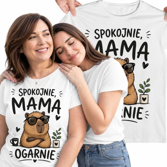 KOSZULKA DLA MAMY MAMA DO ZADAŃ SPECJALNYCH Z DINOZAUREM NA PREZENT DZIEŃ MATKI