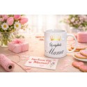 KUBEK BIAŁY CERAMICZNY JEJ WYSOKOŚĆ MAMA DZIEŃ MAMY NA PREZENT 330ml