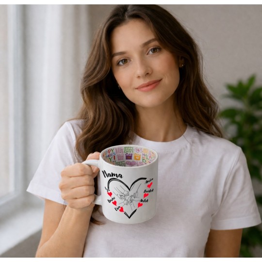 PREZENT NA DZIEŃ MAMY KUBEK Z IMIENIONAMI DZIECI PERSONALIZACJA