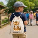 WORKOPLECAK Z IMIENIEM DO ŻŁOBKA SZKOŁY PRZEDSZKOLA NA KAPCIE BAWEŁNIANY