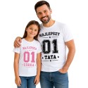 ZESTAW KOSZULEK DLA TATY I CÓRKI DZIEŃ OJCA NA PREZENT BAWEŁNIANE