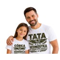 ZESTAW KOSZULEK DLA TATY I CÓRKI DZIEŃ OJCA NA PREZENT BAWEŁNIANE