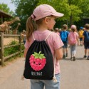 WORKOPLECAK Z IMIENIEM DO ŻŁOBKA SZKOŁY BAWEŁNIANY CZARNY