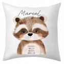 PODUSZKA Z METRYCZKĄ DZIECKA 40×40 CM PAMIĄTKA Z PERSONALIZACJĄ NA PREZENT