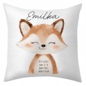 PODUSZKA Z METRYCZKĄ DZIECKA 40×40 CM PAMIĄTKA Z PERSONALIZACJĄ NA PREZENT