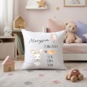 PODUSZKA Z METRYCZKĄ DZIECKA 40×40 CM PAMIĄTKA Z PERSONALIZACJĄ NA PREZENT