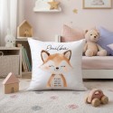 PODUSZKA Z METRYCZKĄ DZIECKA 40×40 CM PAMIĄTKA Z PERSONALIZACJĄ NA PREZENT