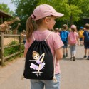 WORKOPLECAK Z IMIENIEM DO ŻŁOBKA SZKOŁY BAWEŁNIANY CZARNY