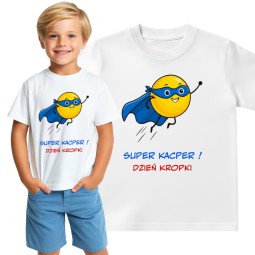 KOSZULKA DZIEŃ KROPKI - SUPER CHŁOPAK Z PERSONALIZACJĄ