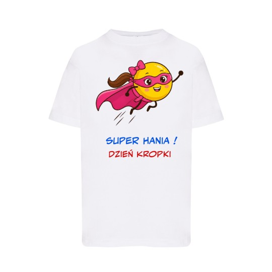 KOSZULKA DZIEŃ KROPKI - SUPER DZIEWCZYNA Z PERSONALIZACJĄ