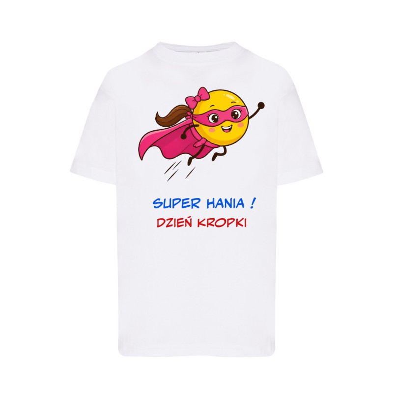 KOSZULKA DZIEŃ KROPKI - SUPER DZIEWCZYNA Z PERSONALIZACJĄ