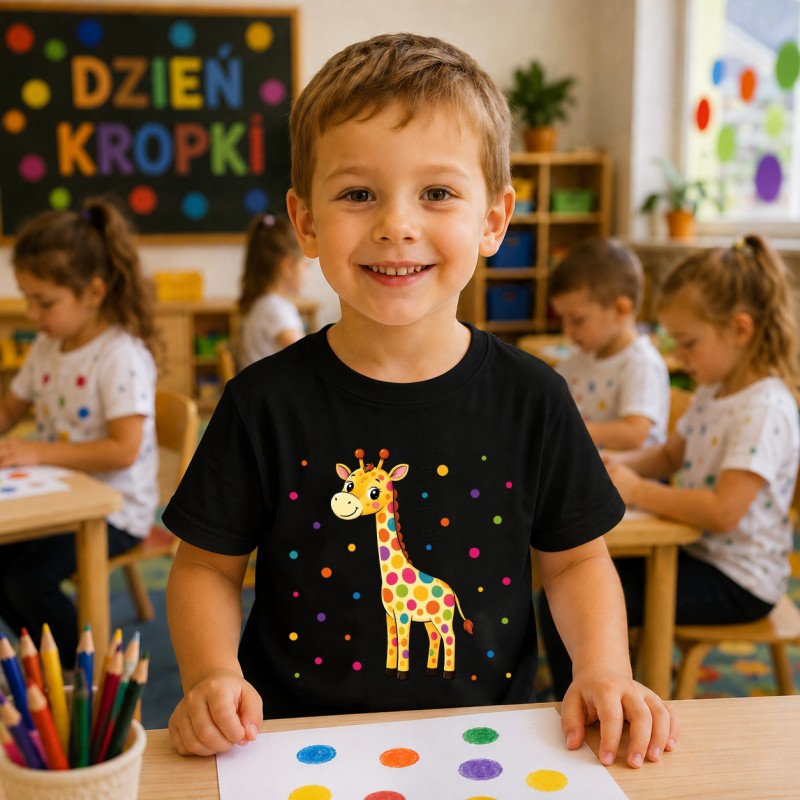 KOSZULKA DZIEŃ KROPKI DO PRZEDSZKOLA SZKOŁY DLA CHŁOPCA DZIEWCZYNKI