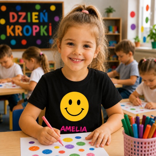 KOSZULKA DZIEŃ KROPKI DO PRZEDSZKOLA SZKOŁY DLA CHŁOPCA DZIEWCZYNKI