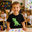 KOSZULKA CZARNA DZIEŃ KROPKI - T-REX