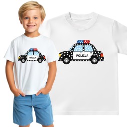 KOSZULKA BIAŁA DZIEŃ KROPKI - POLICJA