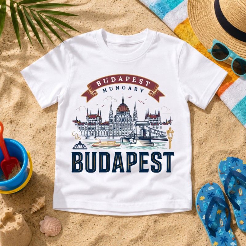 KOSZULKA DZIECIĘCA PODRÓŻNICZA Z NADRUKIEM DOWOLNE MIASTO KRAJ PERSONALIZACJA