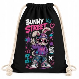 WORKOPLECAK BAWEŁNIANY CZARNY BUNNY STREET
