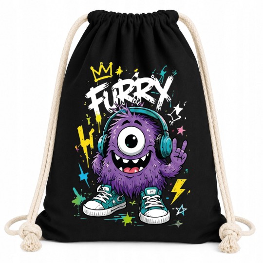 WORKOPLECAK BAWEŁNIANY CZARNY FURRY