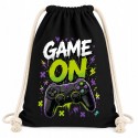 WORKOPLECAK BAWEŁNIANY CZARNY GAME ON